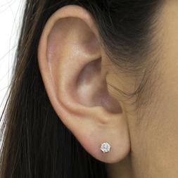 18k Solido Oro Giallo 6 Griffe Donna Borchie