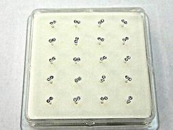 Da Naso Arg 925 Doppio Brillantino  Bianco Di 2 Mm