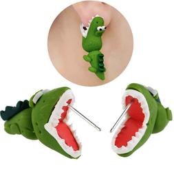 3d Coccodrillo Orecchino Lobo Vite Pendente Bigiotteria Donn