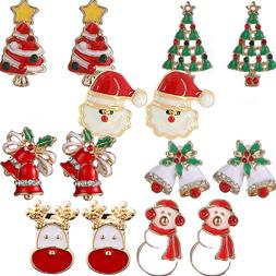Natalizi Orecchino Bigiotteria Albero Babbo Natale Pupazzo