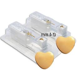 A Bottone Medici Cuore Placcato Oro Acciaio Chirurgico