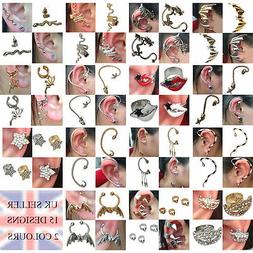 1 PC Nuovo Orecchino Polsino Gotico Punk Rock Teschio Drago 