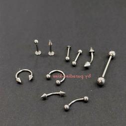 10 piercing cartilagine trago orecchino Sopracciglio labbro 