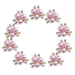 A Bottone Con Strass Di Fiori Di Perle