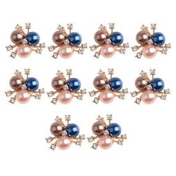 A Bottone Con Strass Fiore Multicolore