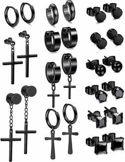 Neri Cartilagine Orecchino A Cerchio Acciaio...