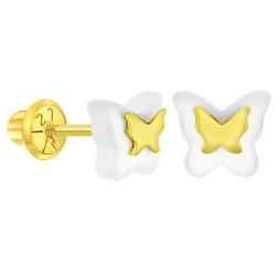 14k Oro Giallo & Madreperla Intarsio Design da Balia Vite Re