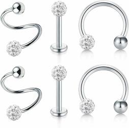 AceFun 16G Piercing Helix Orecchino Acciaio Chirurgico 6 Pez