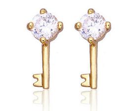 18 k placcato oro orecchini a lobo