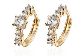 18 k placcato oro orecchini per piccolo