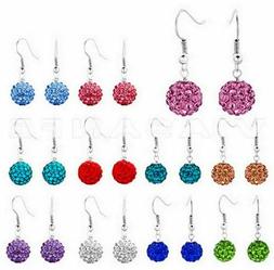 Da Donna Shamballa 10mm Sfera Cristallo Brillante Eleganti 1