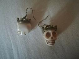 Teschio/skull Con Corona - Orecchino - Idea Regalo - Uomo/do