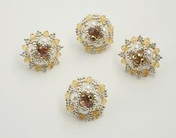 A Lobo Fatti A Mano Perline Di Vetro Bianche Topazio Regalin