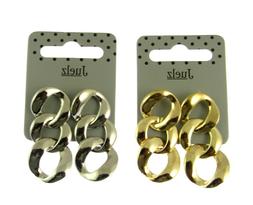 A Buco Uno In Oro Uno In Argento Moda Earrin