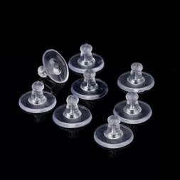 12x7mm Silicone Cilindro Ferma Chiusura Orecchini Stop 10pai