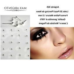 Naso Piercing Pallino 1.5 Mm In Argento 925 &permil;