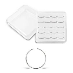 Scatola Piercing Naso Cerchietto Aperto Placcato Argento 925