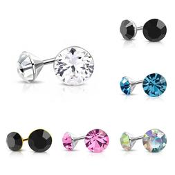 Zirconia Cz 4mm Turchese Arcobaleno Fucsia Klar Argento Donn