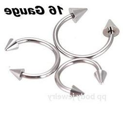 2pc.16g 1/4 " -1.6cm Chirurgico Acciaio Punta Ferro Circolar