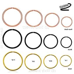 2pc Anodizzato Acciaio Chirugico Seamless Naso Orecchino a C