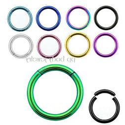 2pcs. 16g~0.6cm A 1.3cm Anodizzato 316L Segmentato Anello Or