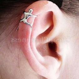 2x Climbing Man Naked Climber Ear Cuff Clip Upper Helix Cart