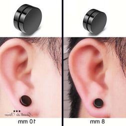 Magnetici Nessun Foro Donna Uomo Bambini Nero Acciaio 8mm 10