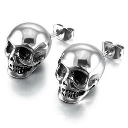 Teschio Skull Bigiotteria Orecchino Idea Regalo Ragazza Donn