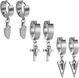 A Cerchio In Acciaio Inox Con Piuma Croce