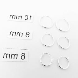 Argento 925 Cerchio 10 Mm 8 Mm 6 Mm Piercing Nasino Uomo Don