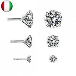 A Perno In Argento 925 Con Cristalli Da