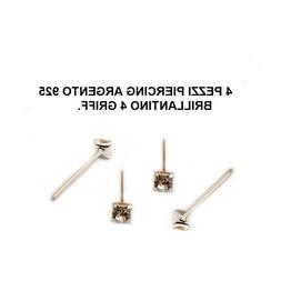 4 orecchino naso piercing nasino in argento