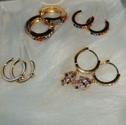 Da Donna Cerchio  Zirconi Mini Hoop La Mano Di Fatima