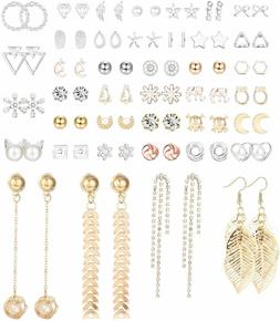 Set Per Donna Ragazza Orecchino Geometrico Perle...