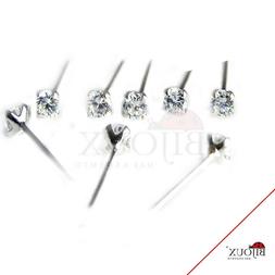 Naso Piercing Nasino In Argento 925 Brillantino Zircone 2 Mm