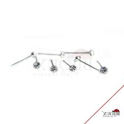 8 Orecchino Naso Piercing Nasino In Argento 925 Brillantino 