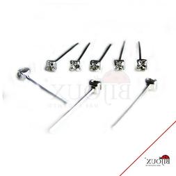8 Orecchino Naso Piercing Nasino In Argento 925 Brillantino 