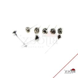 8 Orecchino Naso Piercing Nasino in Argento 925 Brillantino 