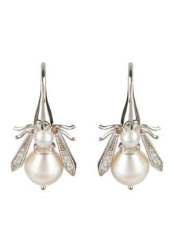 925 Argento Sterling Bianco Regina Miele Ape Perle Gemma Reg