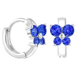 A Cerchio Farfalla Blu Cz Bambini Ragazze Stretto