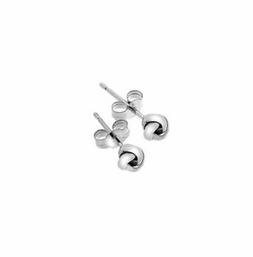 9ct Oro Bianco Collezione Nodo D'Amore Orecchini