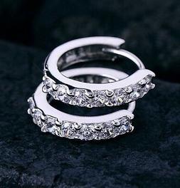 A Cerchio Uomo Donna Placcato Rodiato Argento 925 Con Strass