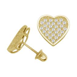 A Perno Cuore 14k Oro Giallo 10mm X 9.5mm