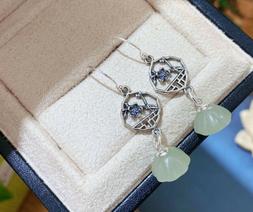 Argento 925 Ramo Di Fiori E Fiori Di Loto Di Chiare Giada