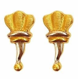 Alla Moda 18 K Solido Oro Giallo Festa Indossare 2 Tono Bott