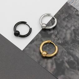 Anello Circolare con Pallina Acciaio chirurgico Orecchini/Tr