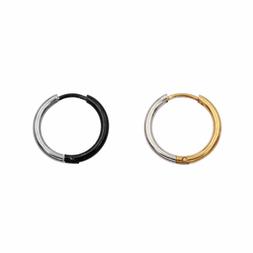 Anello Orecchino Clicker Lucido Acciaio 316 Doppio colore Or