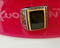 Anello uomo Cattiva Bijoux cristallo nero centrale- made in 