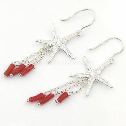 Donna Stella Marina Grande Ciondoli Barilotti Corallo Nat.