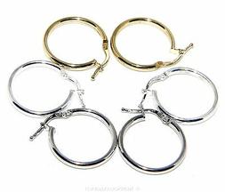 Donna Uomo Bambina Cerchi Anelle Lisci Pirata 19mm +colori